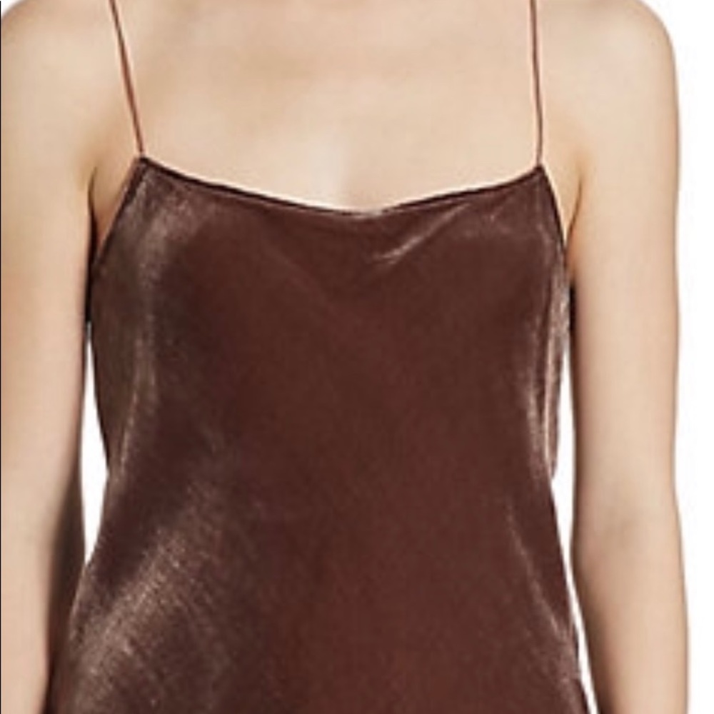 Velvet cami in cocoa bean color
